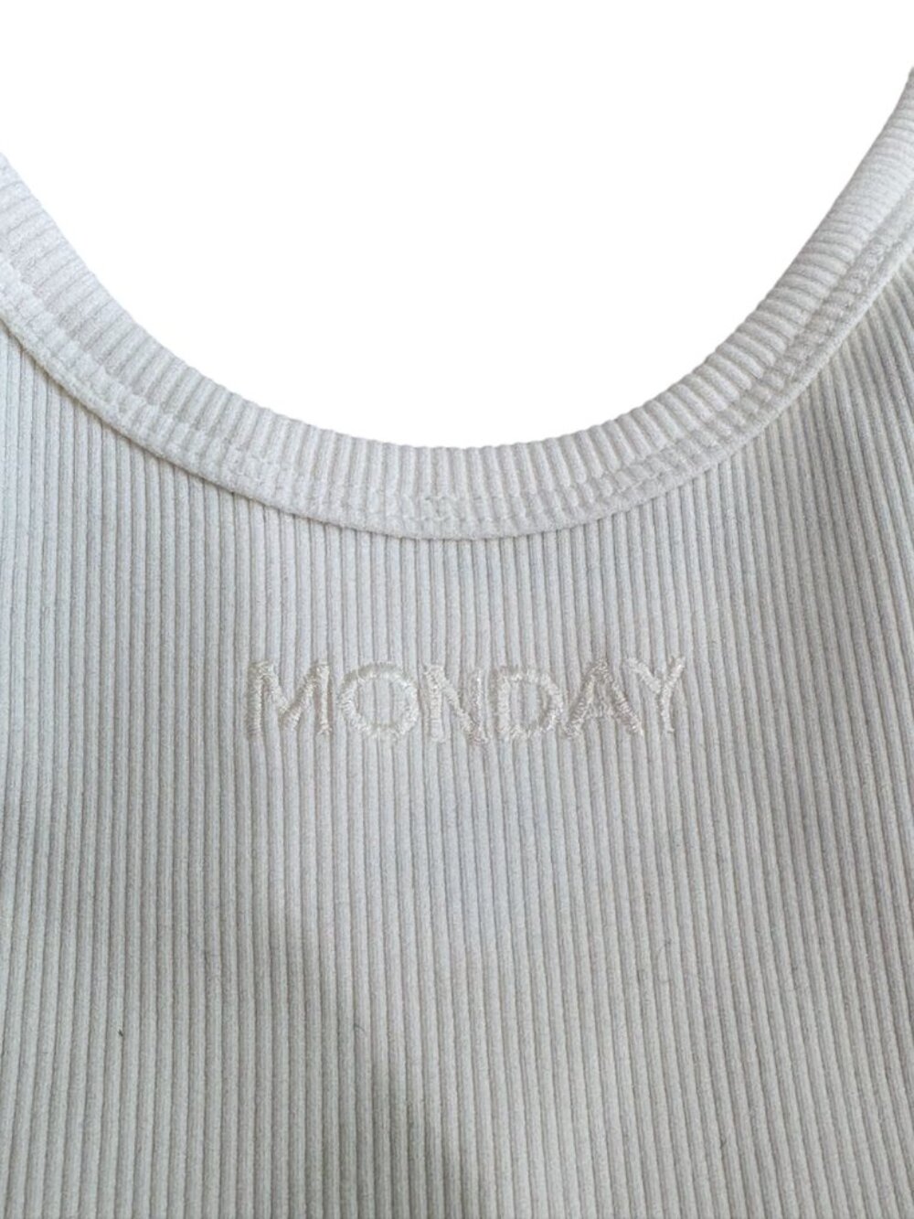 MONDAY Swimwear Active Devin Tank in Ivory - Picture 2 of 4